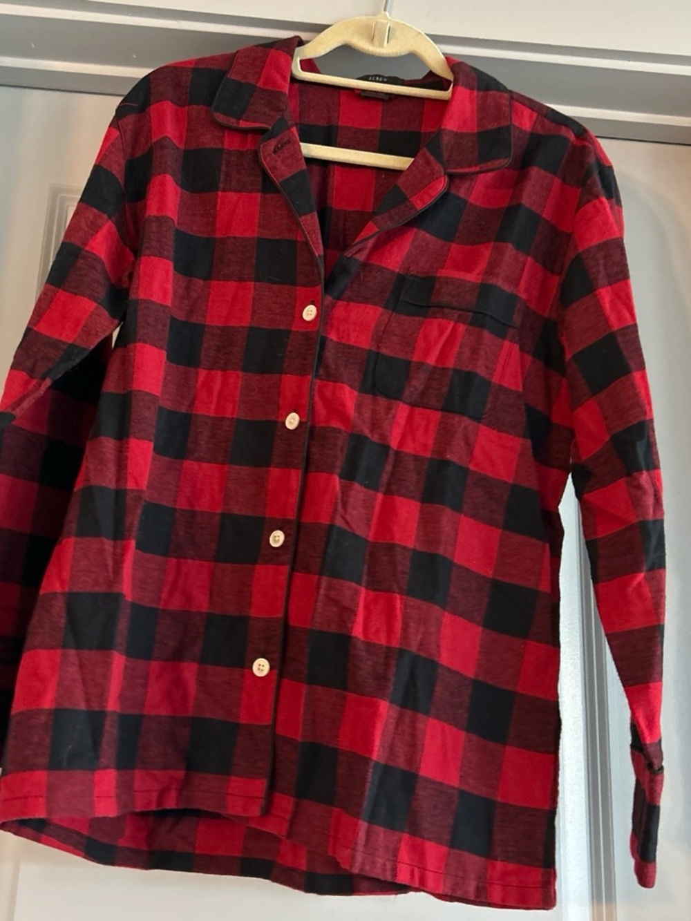 J. Crew Red and Black Plaid Button-Up Shirt